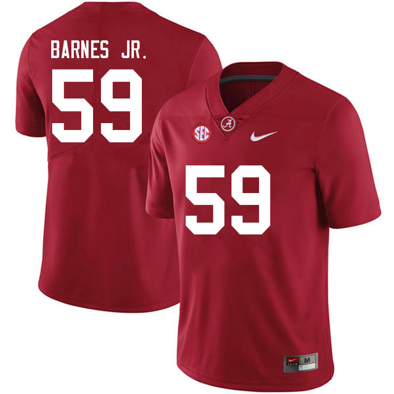 Men #59 Anquin Barnes Jr. Alabama Crimson Tide College Football Jerseys Sale-Crimson